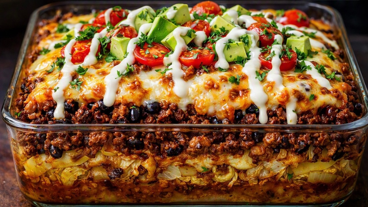 Taco Cabbage Bake