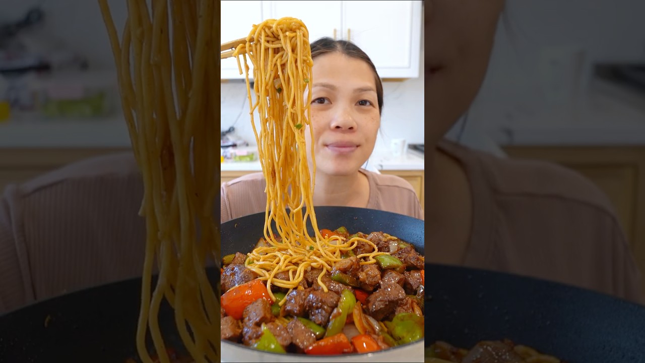 Bò Lúc Lắc (Vietnamese Shaken Beef) with Garlic Noodles